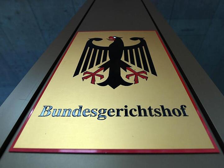 Ein Hinweisschild des Bundesgerichtshofs. Foto: Uli Deck/dpa/Symbolbild