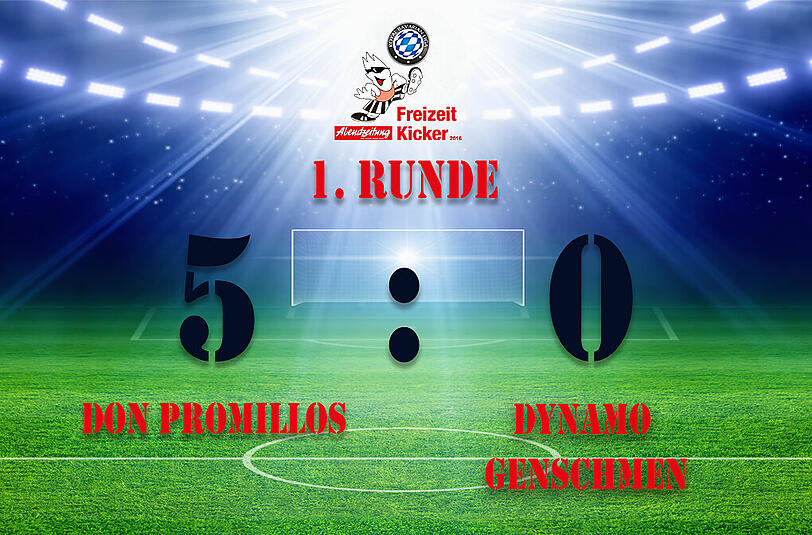 Don Promillos besiegt Dynamo Genschmen mit 5:0.