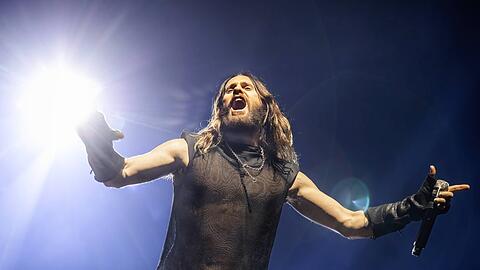 Thirty-Seconds-to-Mars-Frontmann Jared Leto vor wenigen Tagen bei einem Konzert in Oslo.