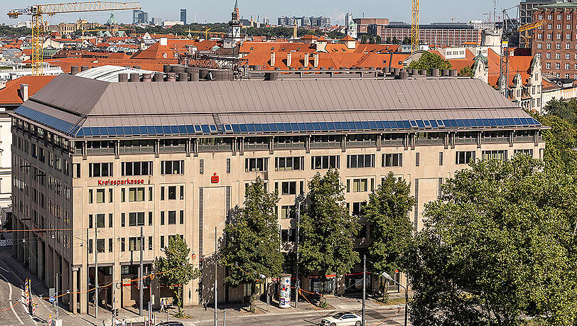 In die Jahre gekommen: das Geb&auml;ude der Kreissparkasse am Sendlinger-Tor-Platz.