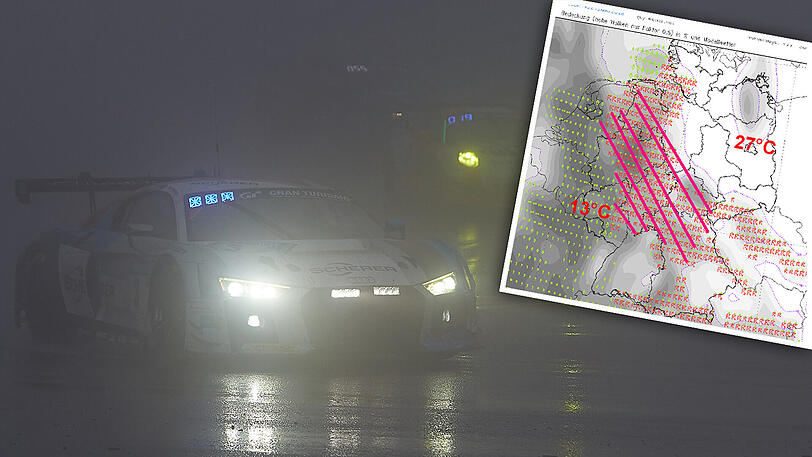 Wegen katastrophaler Wetterbedingungen wurde am Mittag der 24-Stunden-Klassiker am Nürburgring unterbrochen.