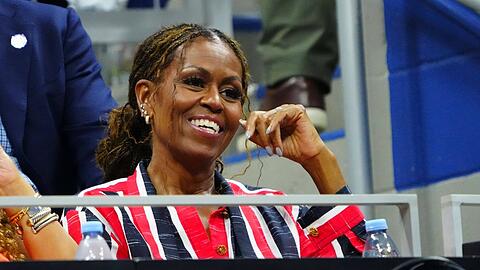Michelle Obama verfolgte die Partien der US Open von der Ehrentrib&uuml;ne.