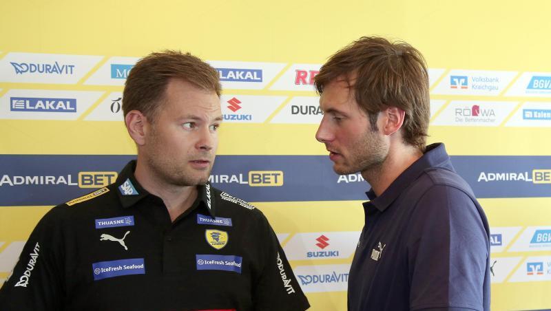 Neu bei den Rhein-Neckar Löwen: Trainer Kristjan Andresson (l) und Rückkehrer Uwe Gensheimer. Neu bei den Rhein-Neckar Löwen: Trainer Kristjan Andresson (l) und Rückkehrer Uwe Gensheimer.
