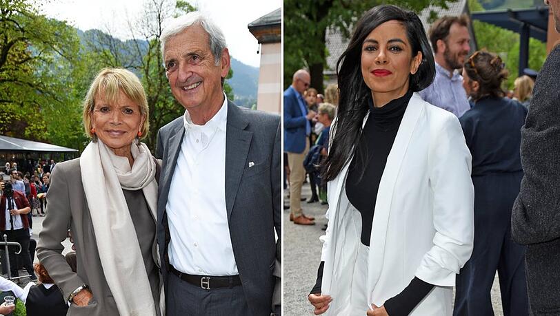 Uschi Glas (li.) mit ihrem Ehemann Dieter Hermann und Collien Ulmen-Fernandes (re.) bei der Eröffnung der Oberammergauer Passionsspiele.