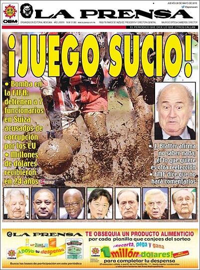 "Dreckiges Spiel" titelt "La Prensa"