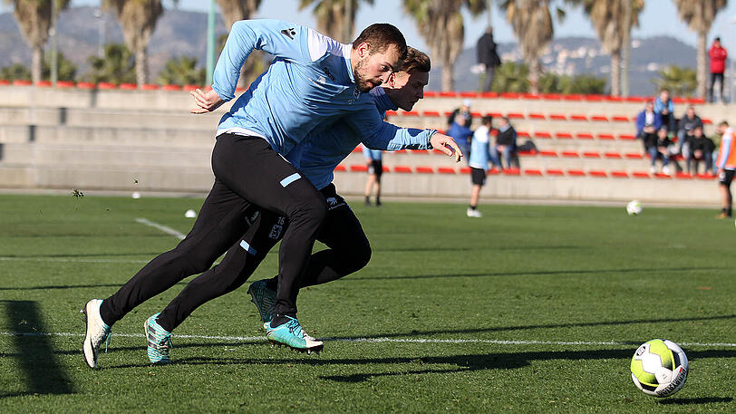 Felix Weber (vorne) und Benjamin Kindsvater im Laufduell.