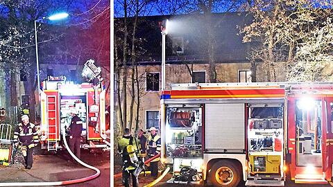 Mehrere Löschfahrzeuge waren vor Ort, um das heftige Feuer zu löschen. Sehen Sie hier die Bilder vom Einsatz.