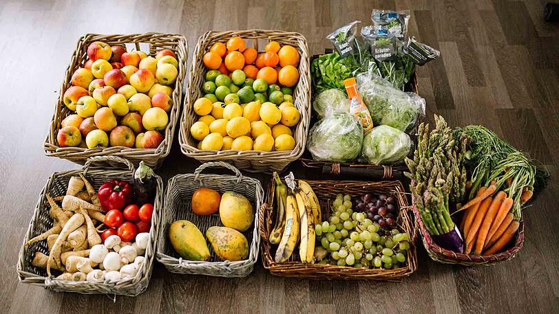 Das Obst und Gemüse ist immer noch genießbar.