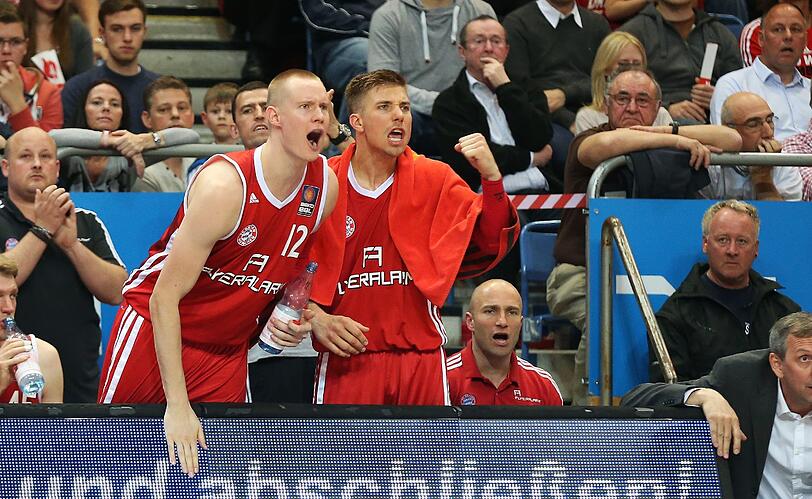 Die Bayern-Stars Robin Benzing und Steffen Hamann.