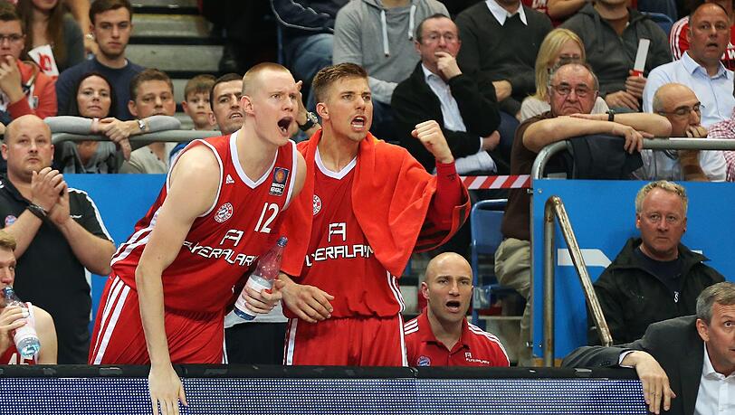 Die Bayern-Stars Robin Benzing und Steffen Hamann. Die Bayern-Stars Robin Benzing und Steffen Hamann.