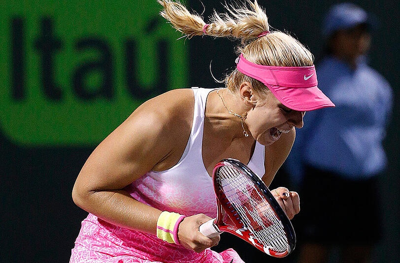 Schrei der Erleichterung: Sabine Lisicki drehte im zweiten Satz einen 3-Spiele-Rückstand.