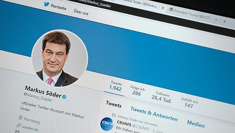 Bayerns Ministerpräsident Markus Söder ist auf der Plattform X mehrmals täglich aktiv. Doch bei mancher seiner Botschaften sind die Nutzer misstrauisch. Bayerns Ministerpräsident Markus Söder ist auf der Plattform X mehrmals täglich aktiv. Doch bei mancher seiner Botschaften sind die Nutzer misstrauisch.