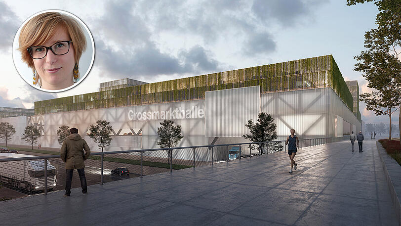 Der erste Entwurf für die neue Großmarkthalle, den UGM vorgelegt hat.
