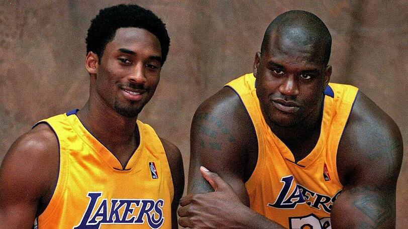 Sie waren ein kongeniales Erfolgsduo bei den Los Angeles Lakers: der verstorbene Kobe Bryant (l.) und Shaquille O'Neal