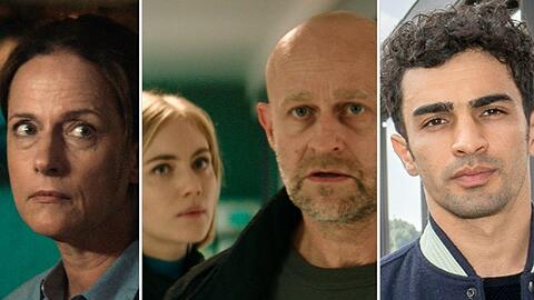 Claudia Michelsen, Elisa Schlott, Jürgen Vogel und Ivar Wafaei (v.l.) in "Informant - Angst über der Stadt".