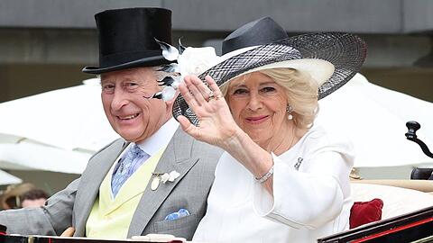 König Charles III. und Königin Camilla am letzten Tag des Royal Ascot.