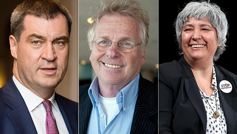 Sie diskutieren (v. l.): Markus Söder, Daniel Cohn-Bendit, Seyran Ates. Sie diskutieren (v. l.): Markus Söder, Daniel Cohn-Bendit, Seyran Ates.