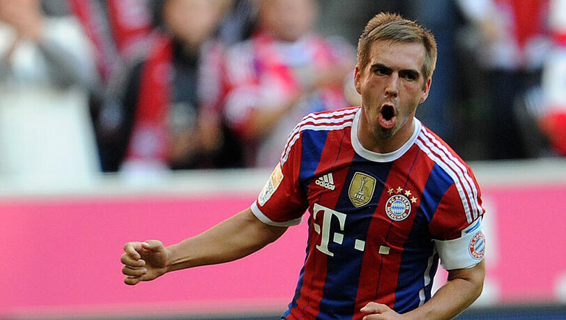 Philipp Lahm nach seinem Treffer zum 1:0 gegen Bremen. Philipp Lahm nach seinem Treffer zum 1:0 gegen Bremen.