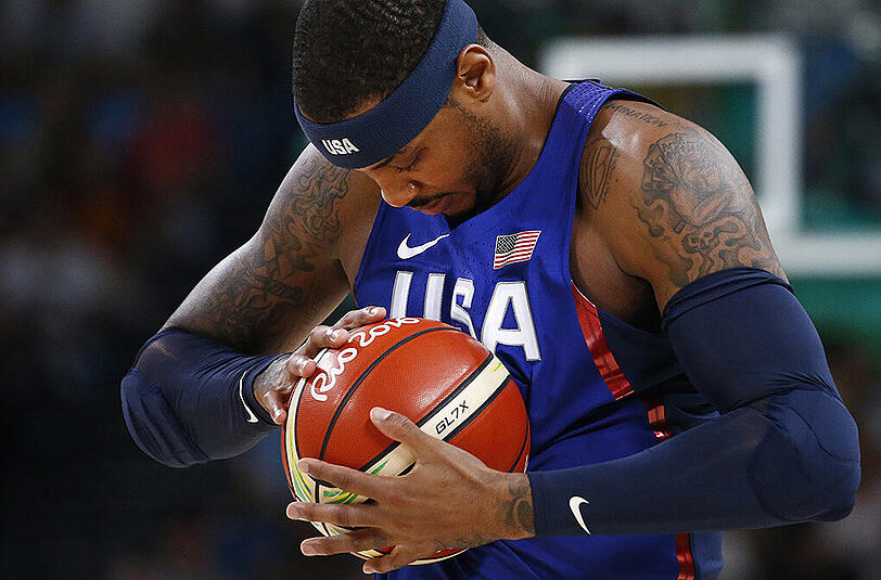 Sein Freund, der Ball: US-Star Carmelo Anthony.