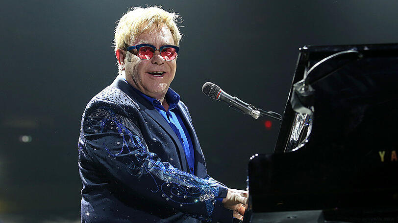 Elton John während eines Konzerts in New York