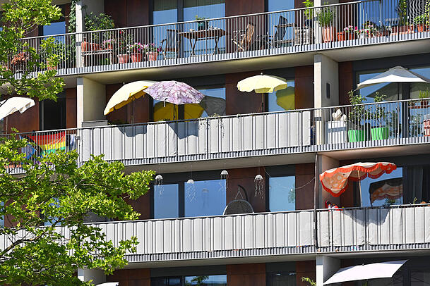 Eigentumswohnungen im Bestand kosten in M&uuml;nchen durchschnittlich 8078 Euro pro Quadratmeter. Hier ein Wohnhaus in der Messestadt.