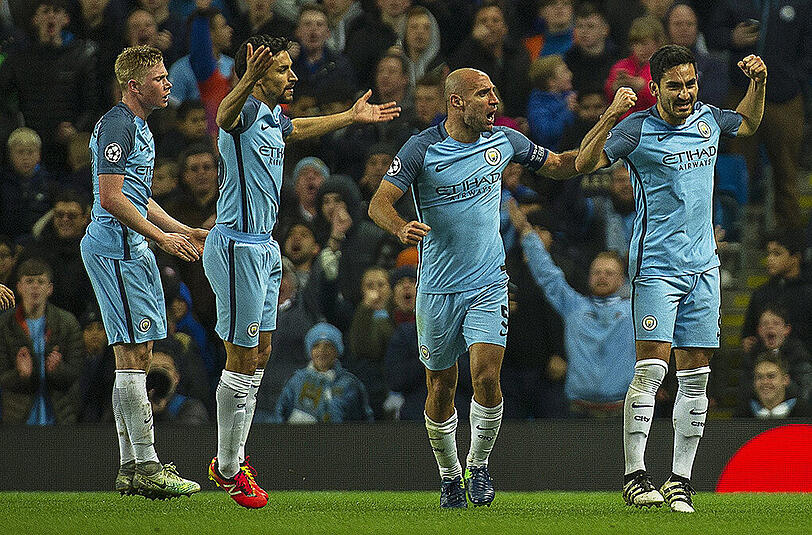 Platz 3: Manchester City. Durchschnittliches Jahresgehalt eines Spielers: 6,29 Millionen Euro. Tabellenplatz in der englischen Premier League: 3.