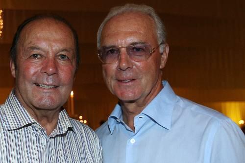 Sport-Legenden: Toni Sailer mit Franz Beckenbauer.