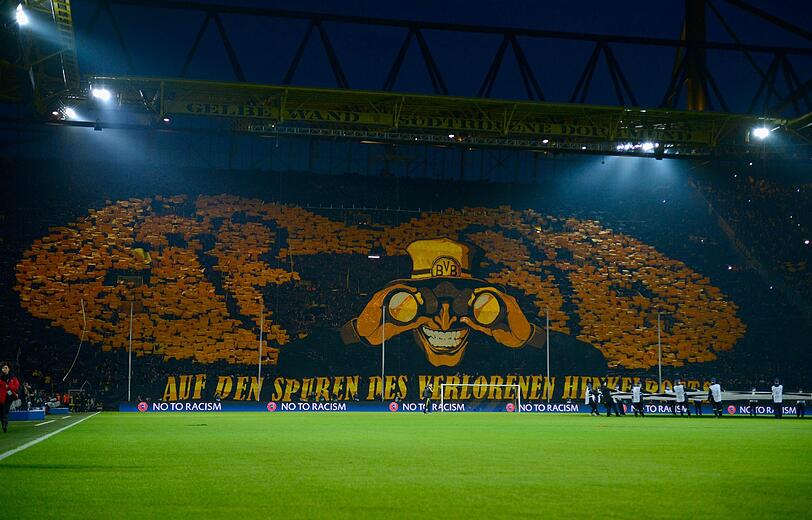 Platz 10: Dortmund (2 Prozent). Blick auf die Stehtribüne im Signal-Iduna-Park.