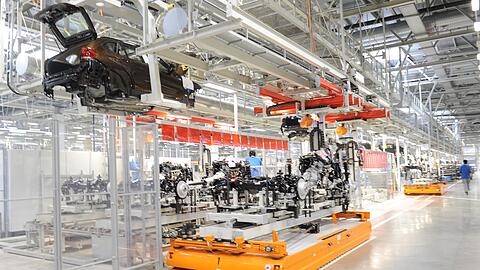 Ein Blick in das BMW-Werk in Shenyang in Nordostchina.