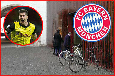 25. Februar 2013: Wieder ein bisschen mehr Gewissheit. Cezary Kucharski, einer der Berater Lewandowskis, sagt: "Wer Roberts Karriere verfolgt hat, weiß, dass er in keinem Klub länger als zwei Jahre gespielt hat. In Dortmund spielt er in seiner dritten Saison..." - im Bild die Ankunft beider Lewandowski-Berater zum Medizinchecm am 4. Januar 2014 in München.