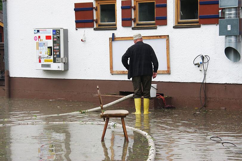 Unwetter in Rosenheim.