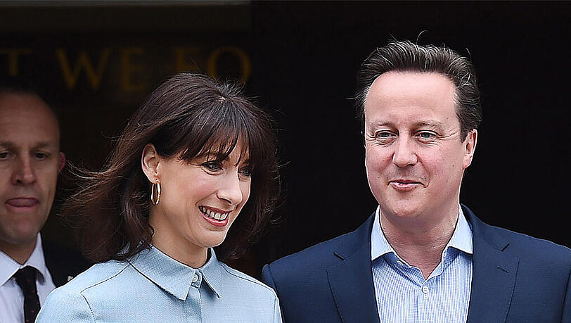 David Cameron mit seiner Frau Samantha. David Cameron mit seiner Frau Samantha.