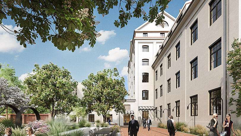 Die Fassade der Suppenwürze erhalten, aber frisch gemacht: So stellen sich die Planer "The Malt" vor. Die Fassade der Suppenwürze erhalten, aber frisch gemacht: So stellen sich die Planer "The Malt" vor.