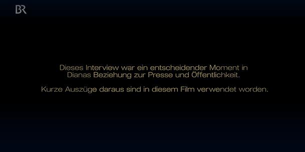 In einer zweiten Hinweistafel wird das Interview, das nicht mehr gezeigt werden soll, als "entscheidender Moment" bezeichnet.