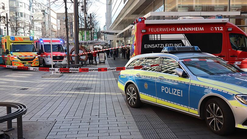 In der Innenstadt von Mannheim kam es an Rosenmontag zu einem großen Polizeieinsatz.