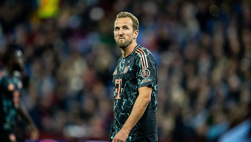 Sein zweites Spiel ohne Tor: Bayern-Stürmer Harry Kane blieb bei der 0:1-Pleite bei Aston Villa wie schon gegen Leverkusen blass.