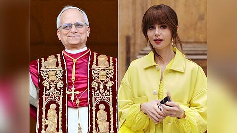 Papst Leo XIV. bremst "Emily in Paris" mit Lily Collins aus.