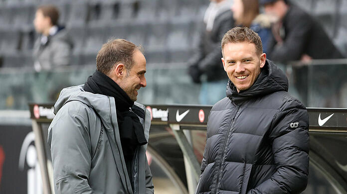 Arbeiteten in Leipzig zusammen: Oliver Mintzlaff (li.) und Julian Nagelsmann.