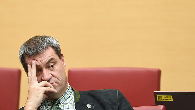Nicht erfreut: Markus Söder. Nicht erfreut: Markus Söder.