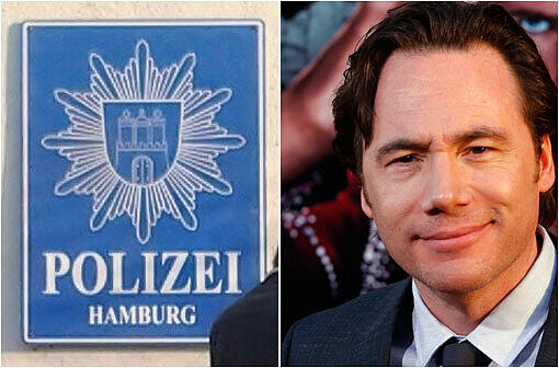 "Polizei Hamburg": Dieses Schild hing mitten in München - weil Michael "Bully" Herbig es für einen Film braucht.