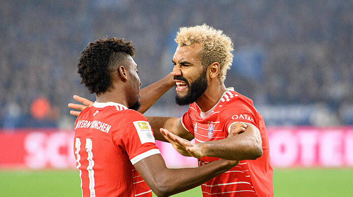 Die Bayern-Offensive rund um Kingsley Coman (l.) und Eric-Maxim Choupo-Moting konnte den Abgang von Robert Lewandowski nicht kompensieren.