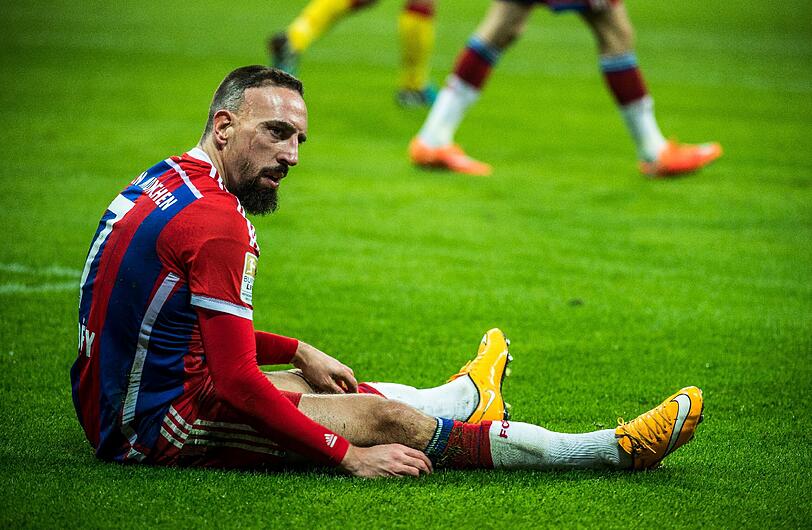 Wieder muss Franck Ribéry pausieren - gerade nach seiner Rückkehr ein Schock für die Bayern.