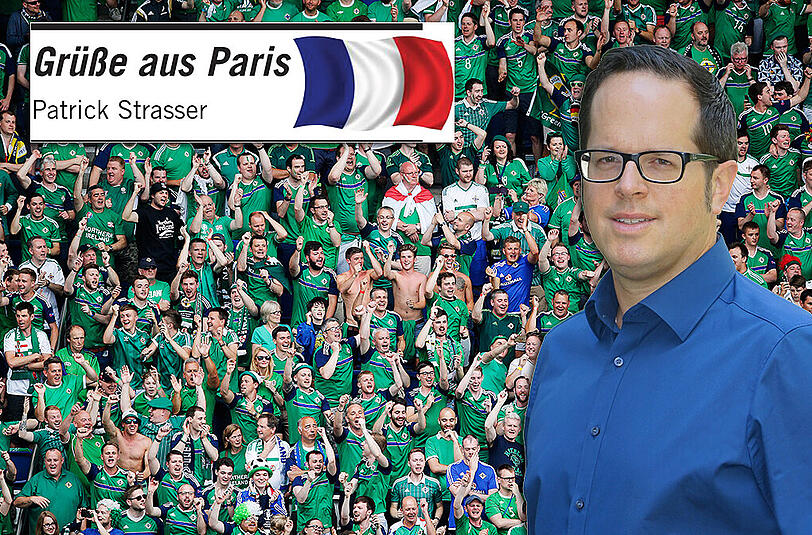 AZ-Reporter Patrick Strasser hat einen Ohrwurm vom Will-Grigg-Lied der nordirischen Fans.