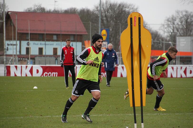 Neuzugang Muhammed Ildiz bei seinem ersten Training für den Club.