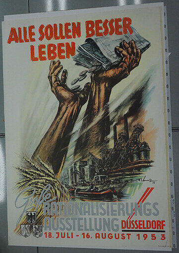 Die Ausstellung klingt nicht so spannend &ndash; die Forderung dagegen schon: Ein Plakat von 1953.