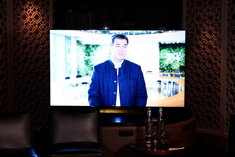 Markus Söder kam nicht zum Charity-Dinner seiner Tochter, hinterließ aber eine Videobotschaft