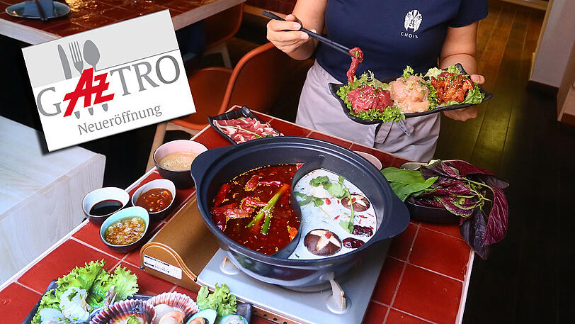 Xiaoxiang Yu in ihrem Chois Restaurant mit dem sehr scharfen Hot Pot und einer vegetarischen Pilzbrühe.