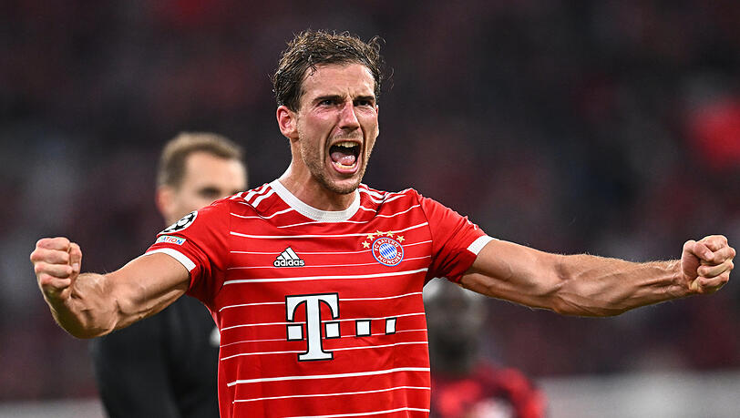 Feiert den Bayern-Sieg: Leon Goretzka. Feiert den Bayern-Sieg: Leon Goretzka.