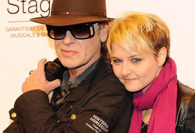Der Sänger Udo Lindenberg und seinen Freundin Tine Acke