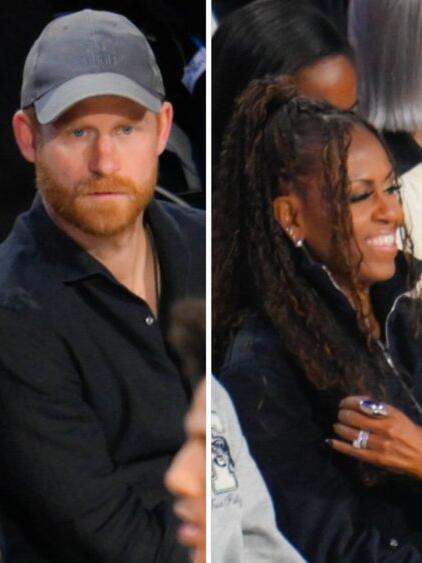 Prinz Harry, Herzogin Meghan und die Obamas (r.) besuchten das 75. "NBA All-Star Game" in Kalifornien.